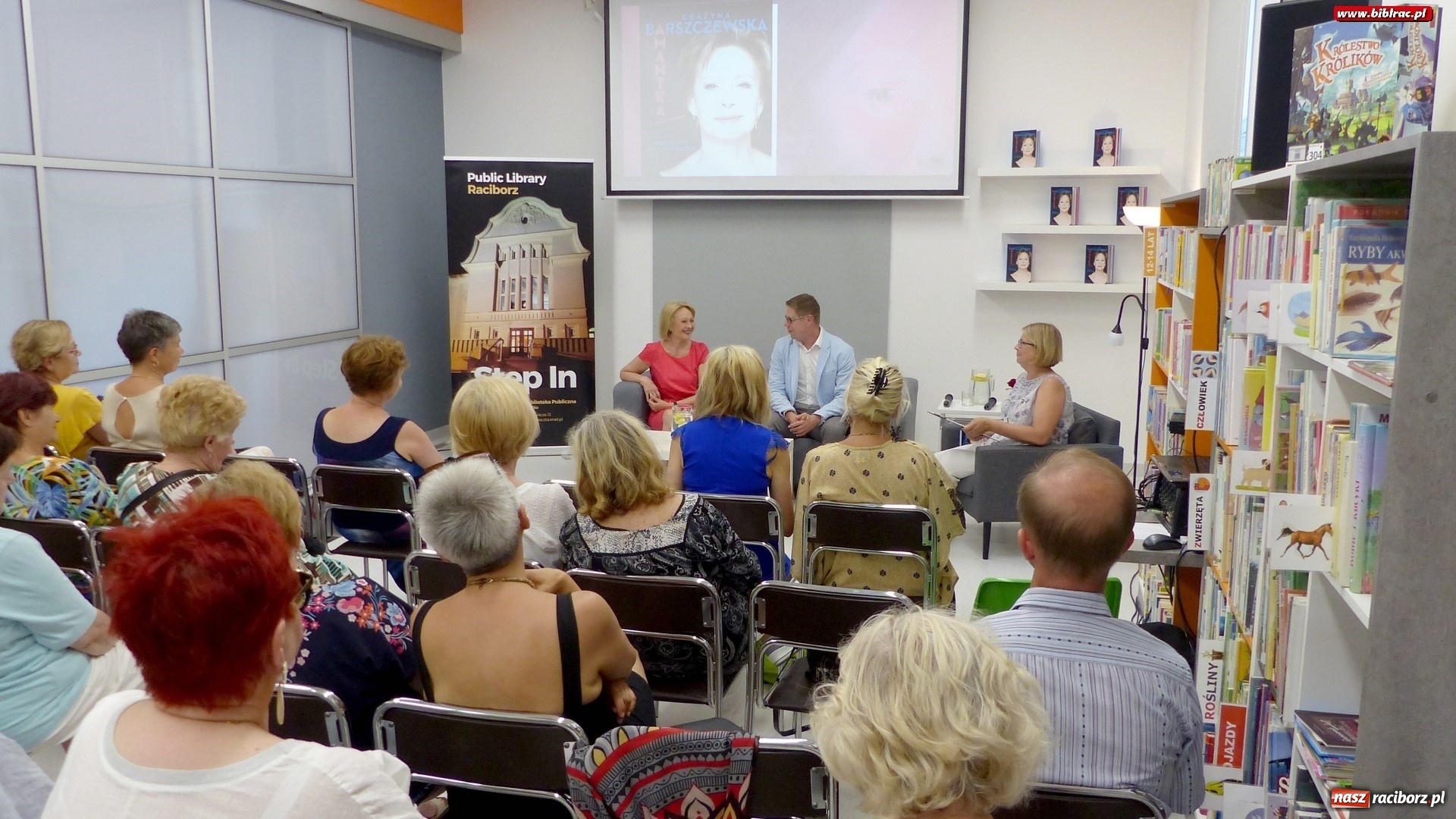 Zdjęcie w galerii na portalu naszraciborz.pl: Grażyna Barszczewska opowiedziała o swej karierze na spotkaniu w raciborskiej książnicy wiadomości z regionu