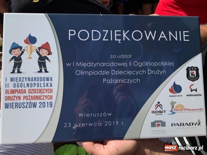 Zdjęcie w galerii na portalu naszraciborz.pl: Dziecięca drużyna OSP Gamów na Olimpiadzie Drużyn Pożarniczych w Wieruszowie wiadomości z regionu