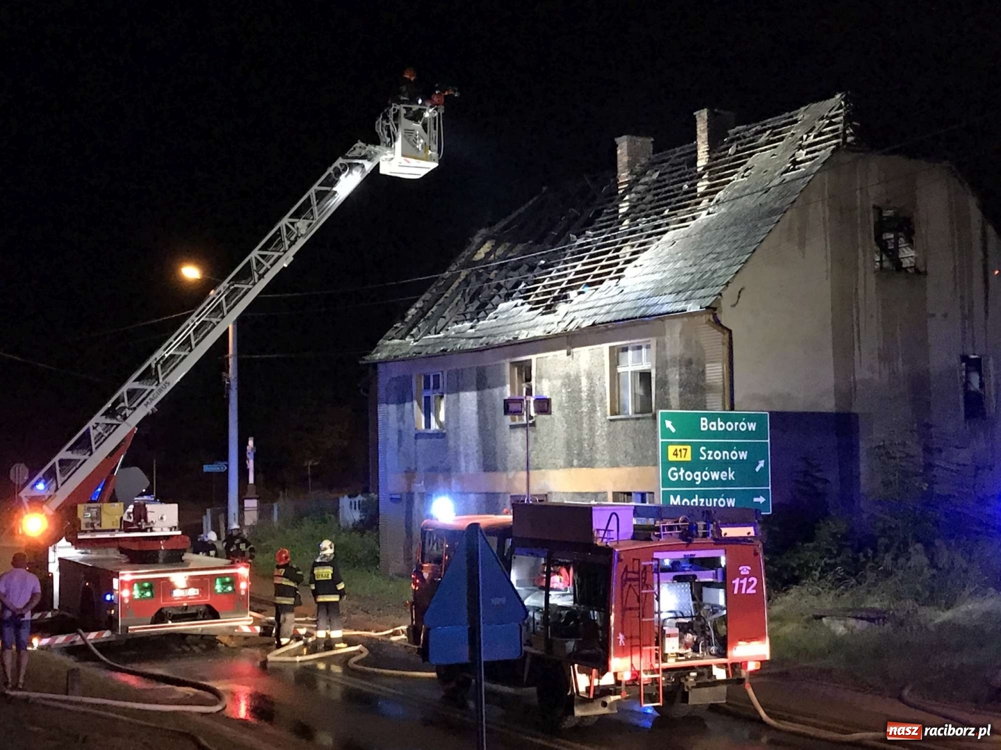 Zdjęcie w galerii na portalu naszraciborz.pl: Pożar budynku w Pawłowie. Możliwe podpalenie [FOTO]  wiadomości z regionu