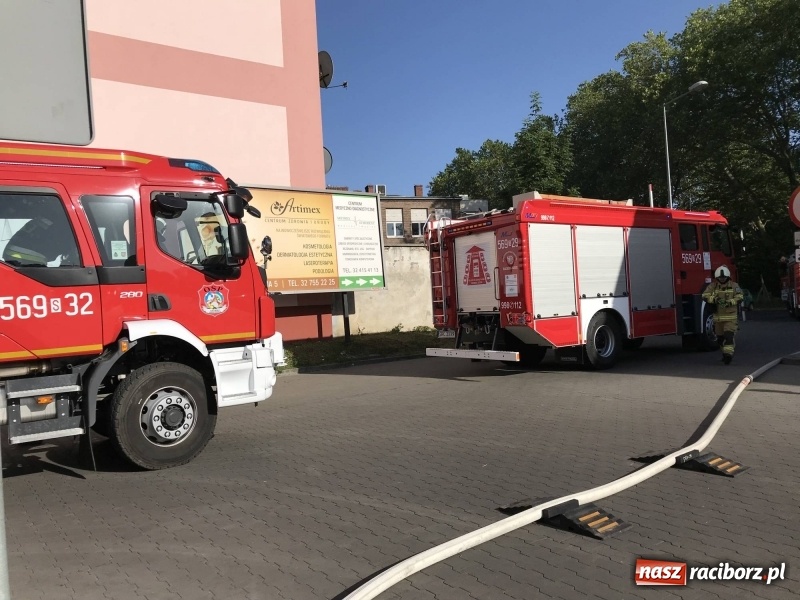 Zdjęcie w galerii na portalu naszraciborz.pl: Powtórka z rozrywki. Pożar starego szpitala na Bema  wiadomości z regionu