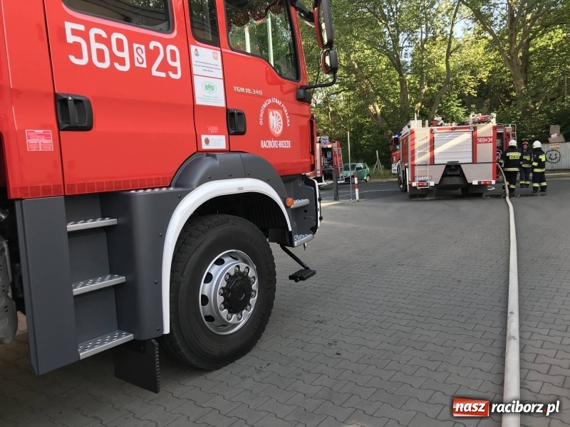 Zdjęcie w galerii na portalu naszraciborz.pl: Powtórka z rozrywki. Pożar starego szpitala na Bema  wiadomości z regionu