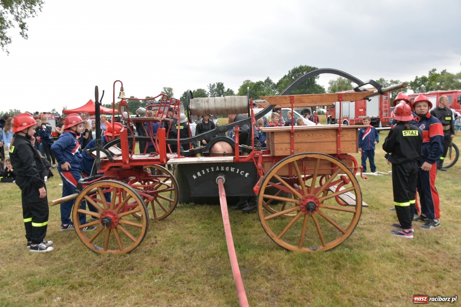 Zdjęcie w galerii na portalu naszraciborz.pl: Bieńkowickie zawody sikawek konnych. Tworków z głównym trofeum [FOTO i WIDEO] wiadomości z regionu