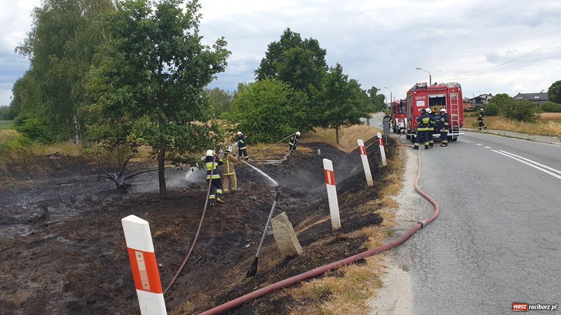 Zdjęcie w galerii na portalu naszraciborz.pl: Raport strażacki. Zalana piwnica w Kornowacu. W Siedliskach paliła się trawa wiadomości z regionu