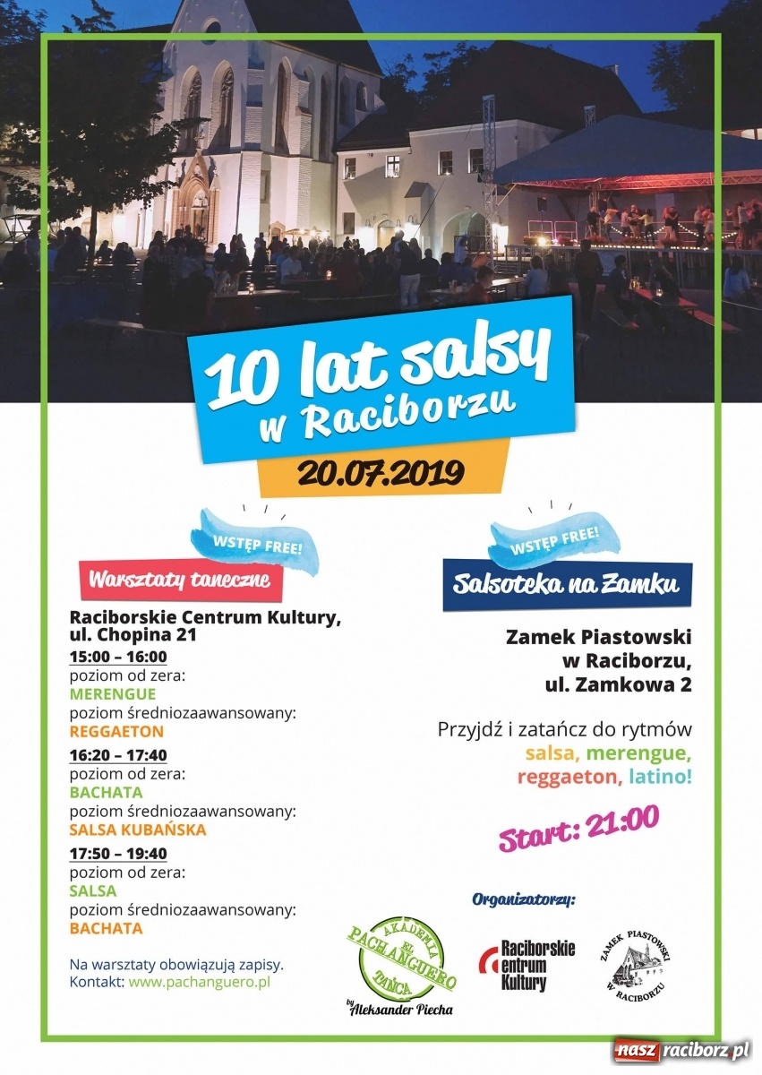 Zdjęcie w galerii na portalu naszraciborz.pl: 20 lipca w Raciborzu warsztaty taneczne i salsoteka na zamku  wiadomości z regionu