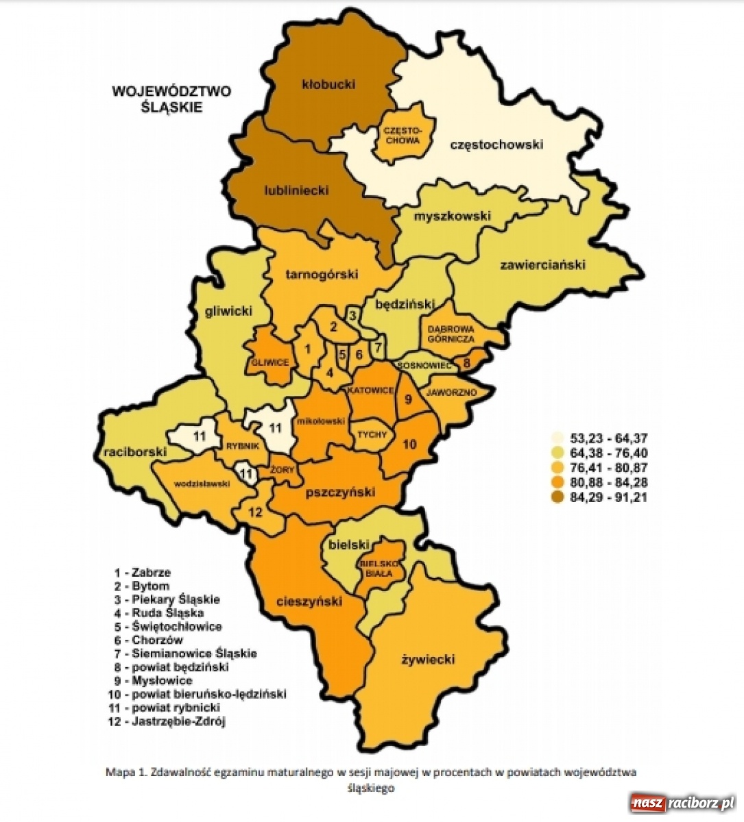 Zdjęcie w galerii na portalu naszraciborz.pl: Matury w powiecie raciborskim poniżej średniej wojewódzkiej wiadomości z regionu