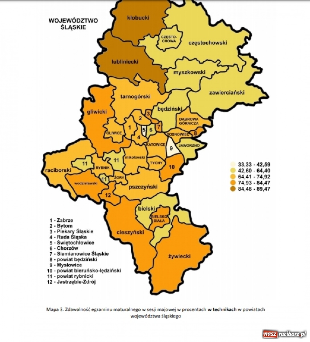 Zdjęcie w galerii na portalu naszraciborz.pl: Matury w powiecie raciborskim poniżej średniej wojewódzkiej wiadomości z regionu