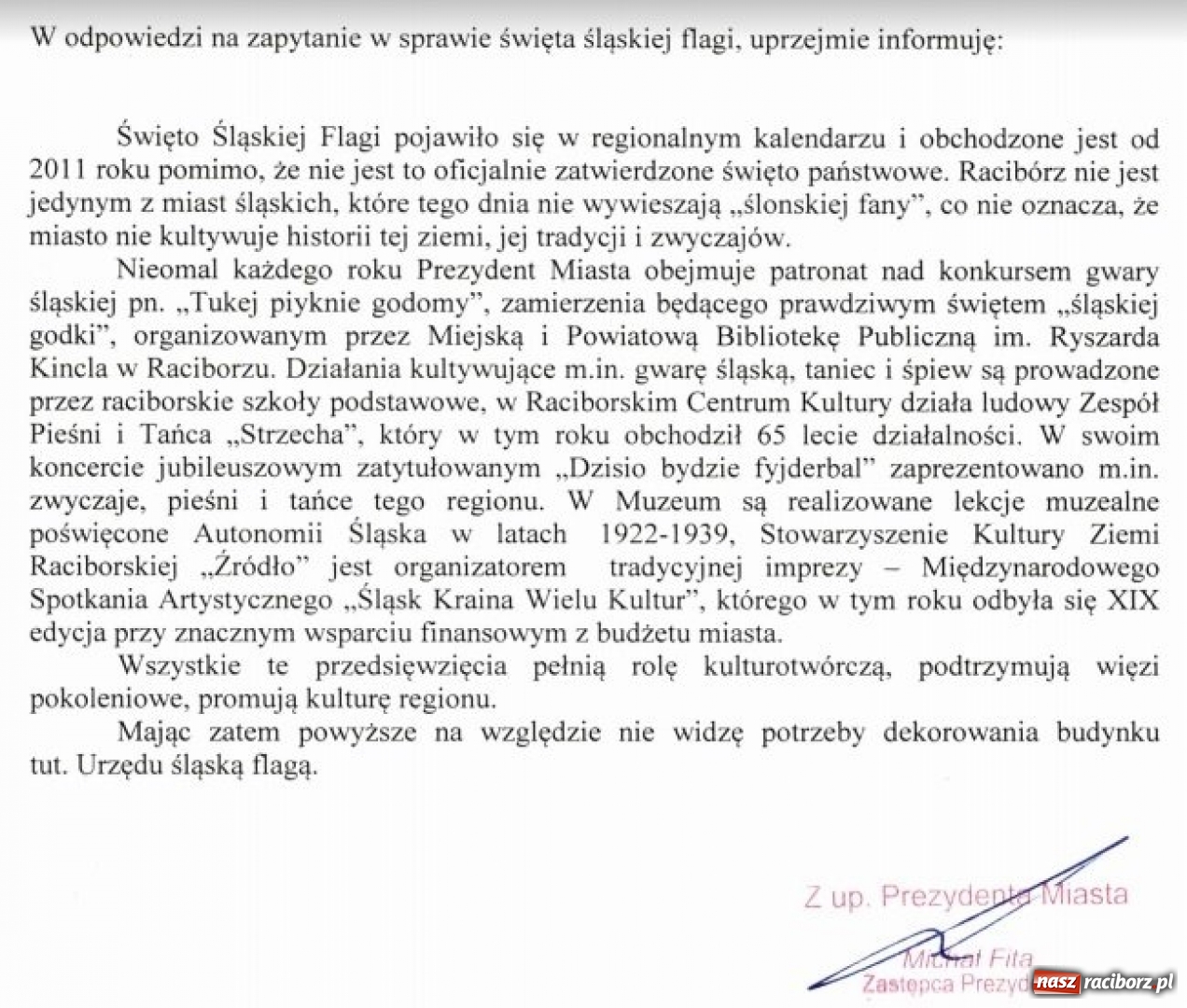 Zdjęcie w galerii na portalu naszraciborz.pl: RAŚ: Co kłuje w oczy rządzących w Raciborzu PiSowców i ich sprzymierzeńców? wiadomości z regionu
