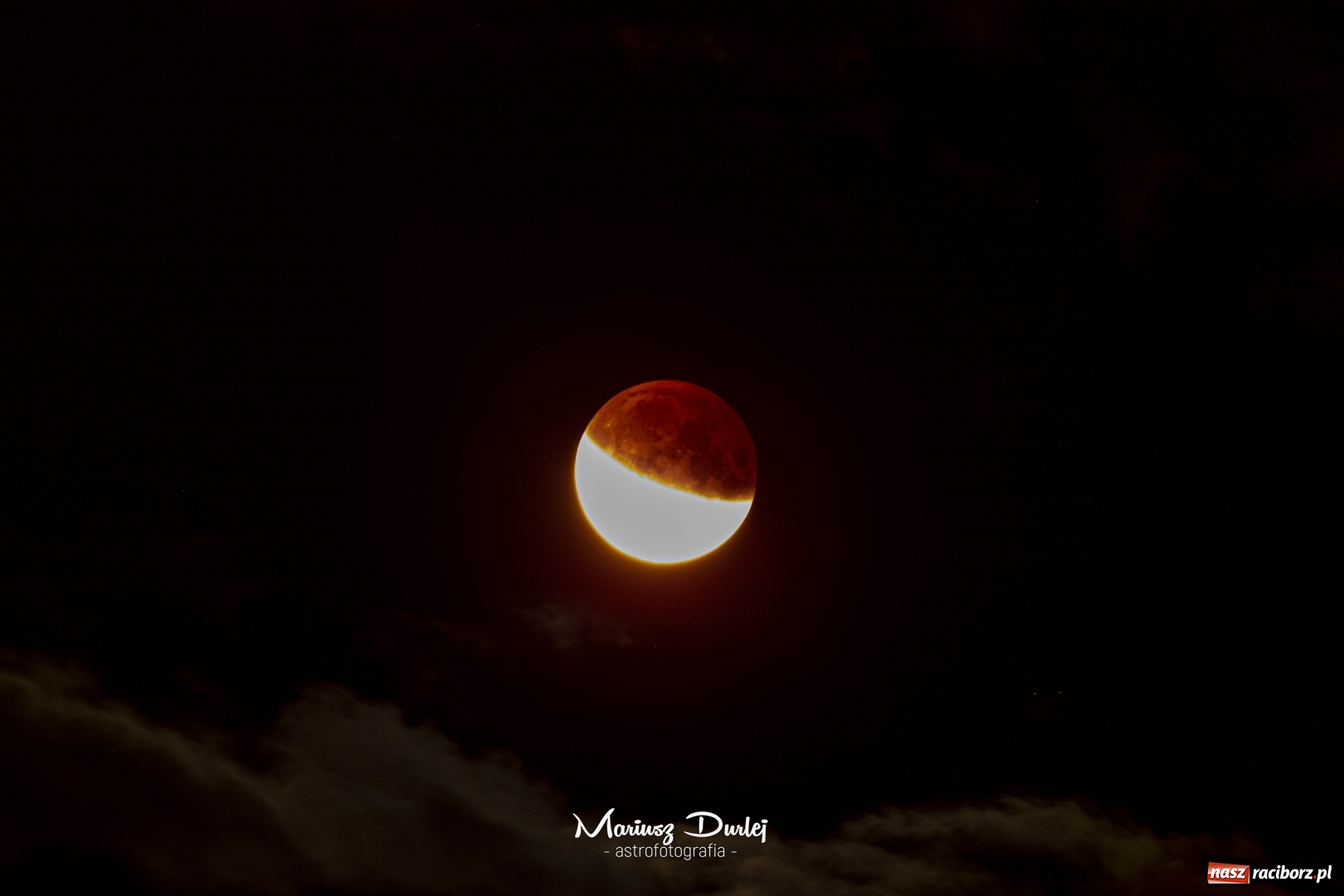 Zdjęcie w galerii na portalu naszraciborz.pl: Zaćmienie Koźlego Księżyca nad Raciborzem. Kto oglądał? wiadomości z regionu