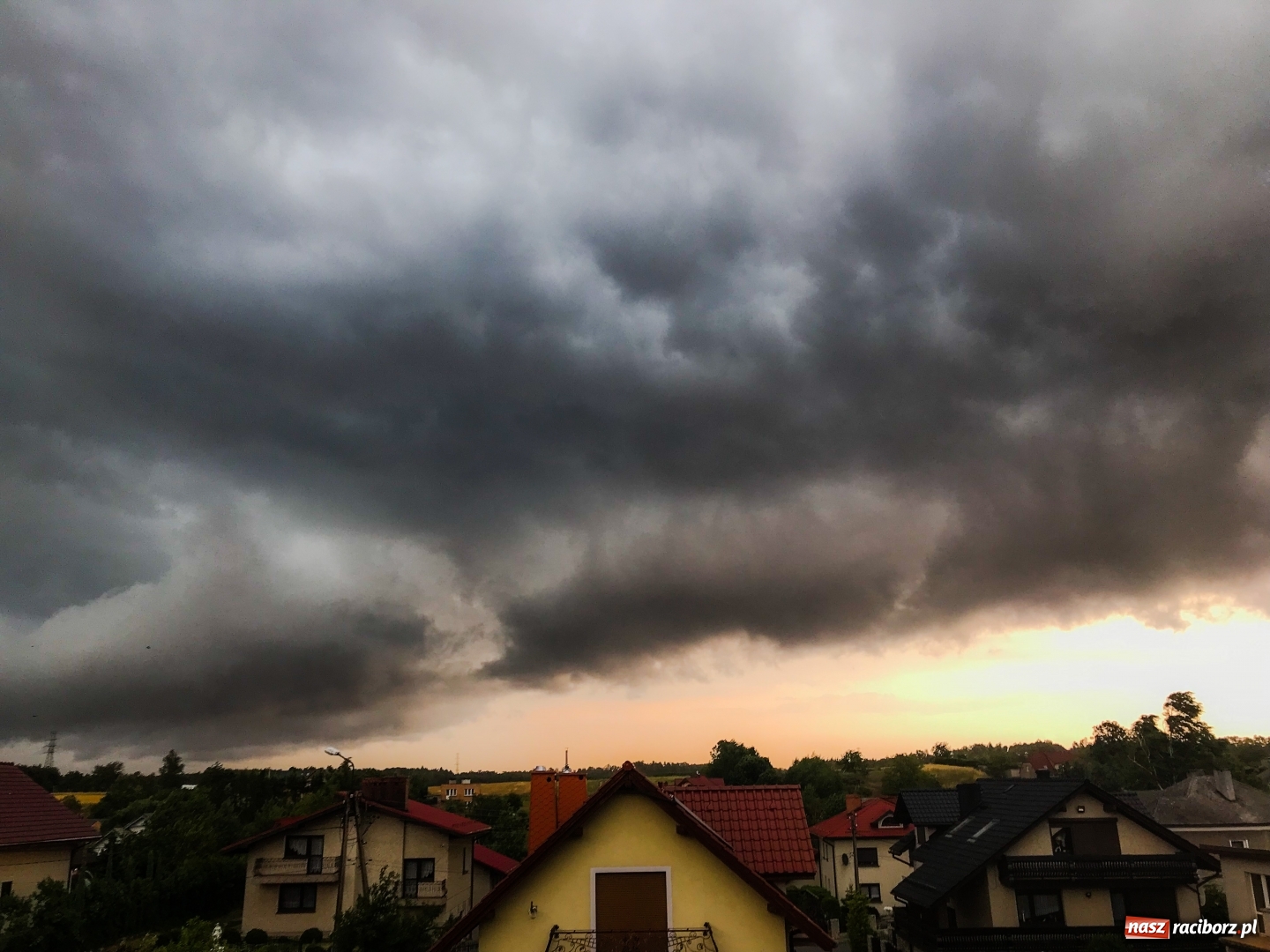 Zdjęcie w galerii na portalu naszraciborz.pl: Powalone drzewa i błoto na jezdni. Obowiązuje ostrzeżenie nr 102  wiadomości z regionu