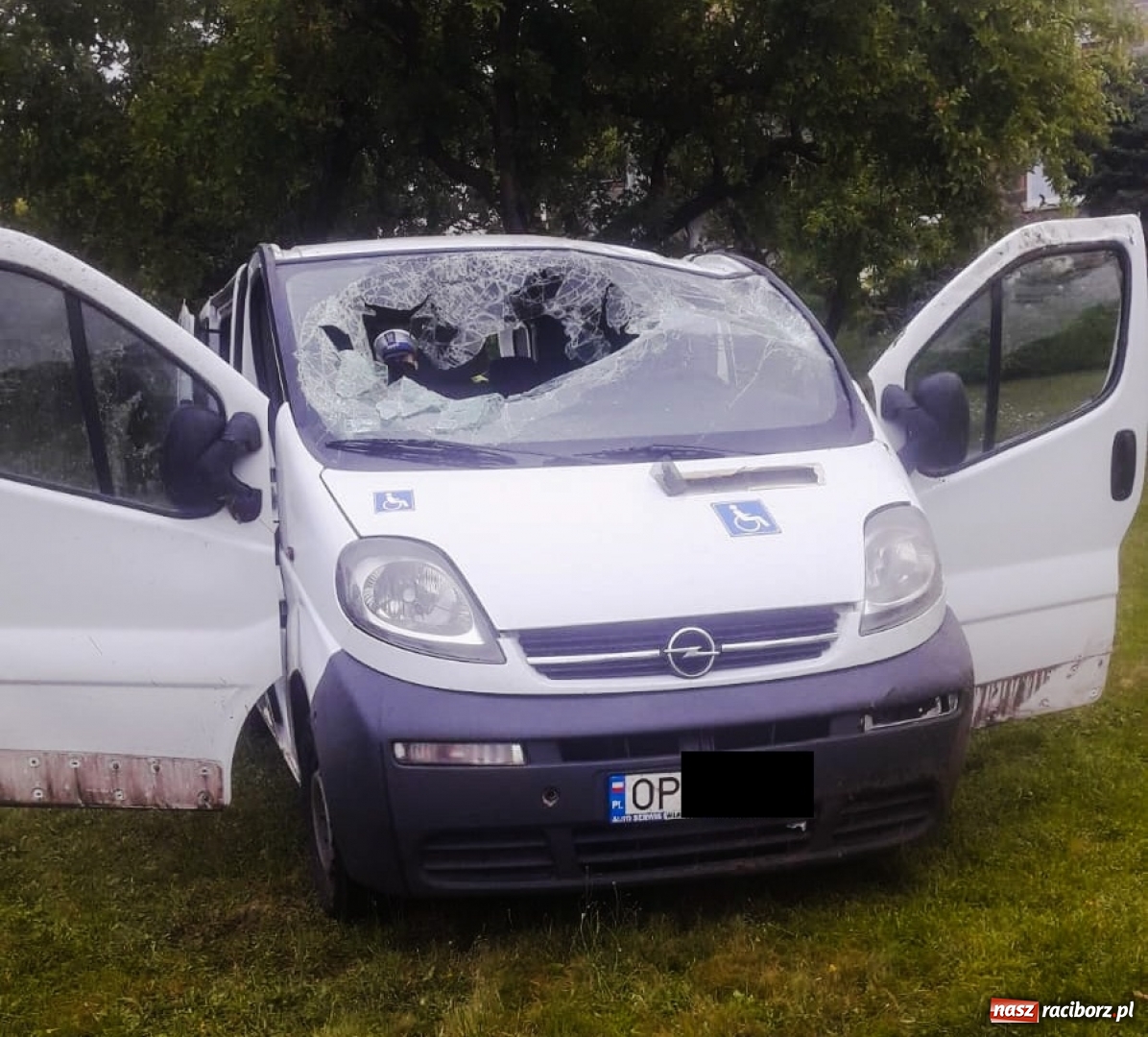 Zdjęcie w galerii na portalu naszraciborz.pl: Bus z niepełnosprawnymi wypadł z drogi w Makowie [FOTO] wiadomości z regionu