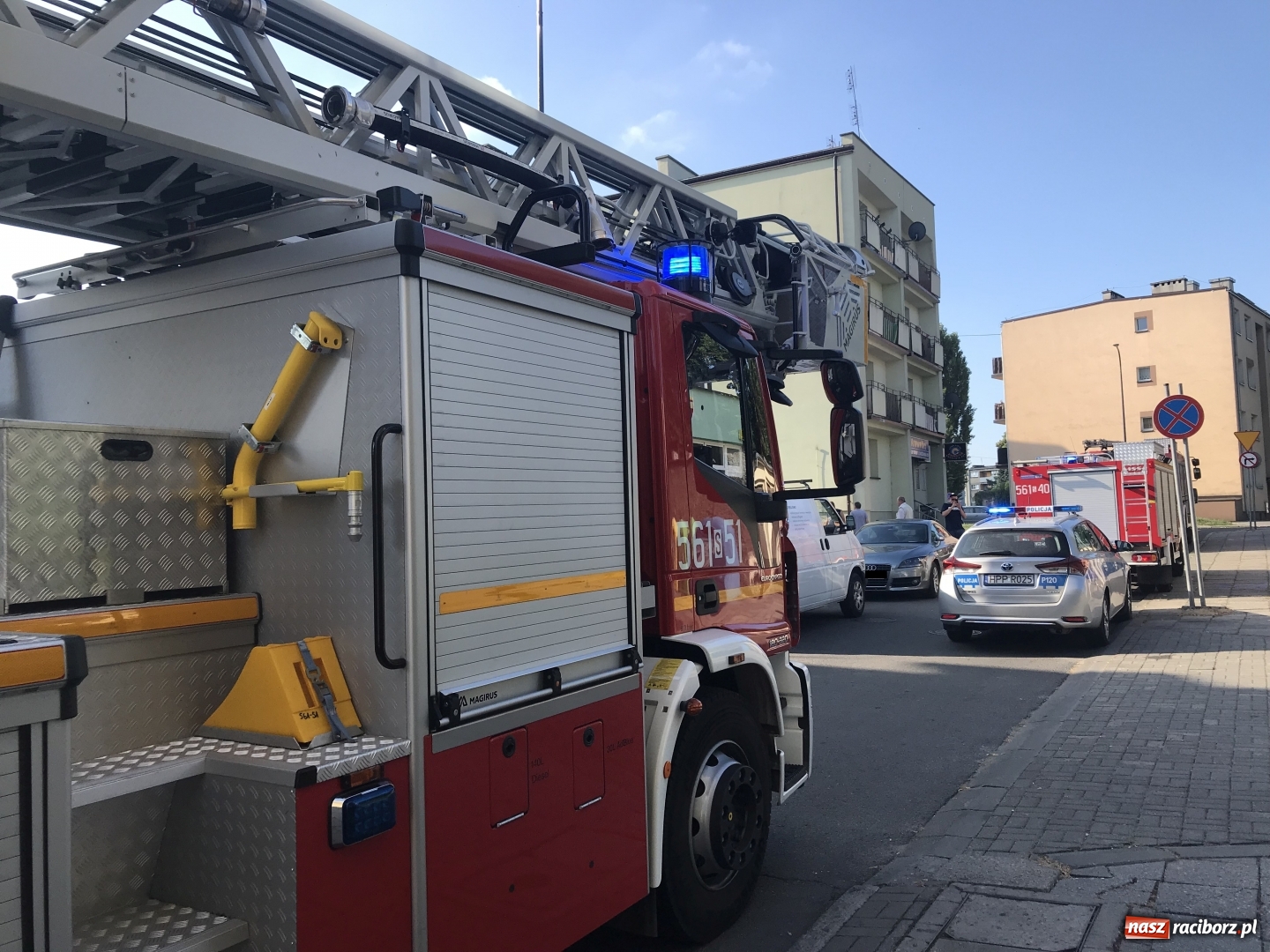 Zdjęcie w galerii na portalu naszraciborz.pl: Dwa poranne alarmy w centrum Raciborza [FOTO] wiadomości z regionu