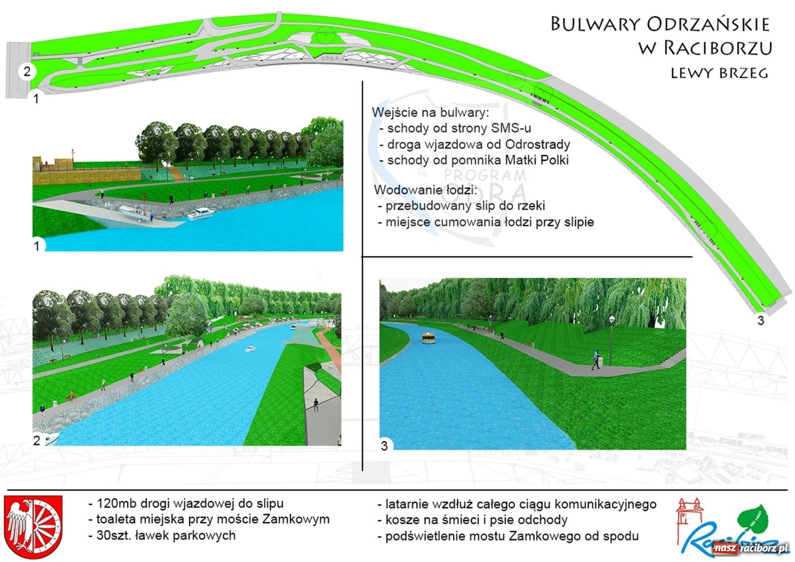 Zdjęcie w galerii na portalu naszraciborz.pl: Lewostronne bulwary zamiast placu Długosza  wiadomości z regionu
