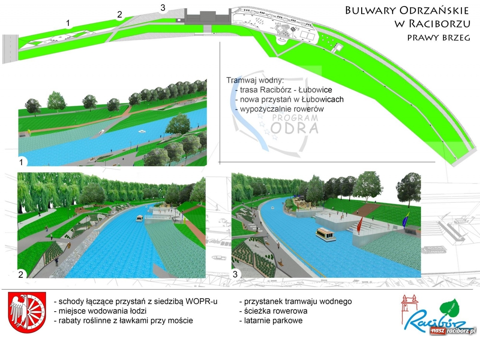 Zdjęcie w galerii na portalu naszraciborz.pl: Lewostronne bulwary zamiast placu Długosza  wiadomości z regionu
