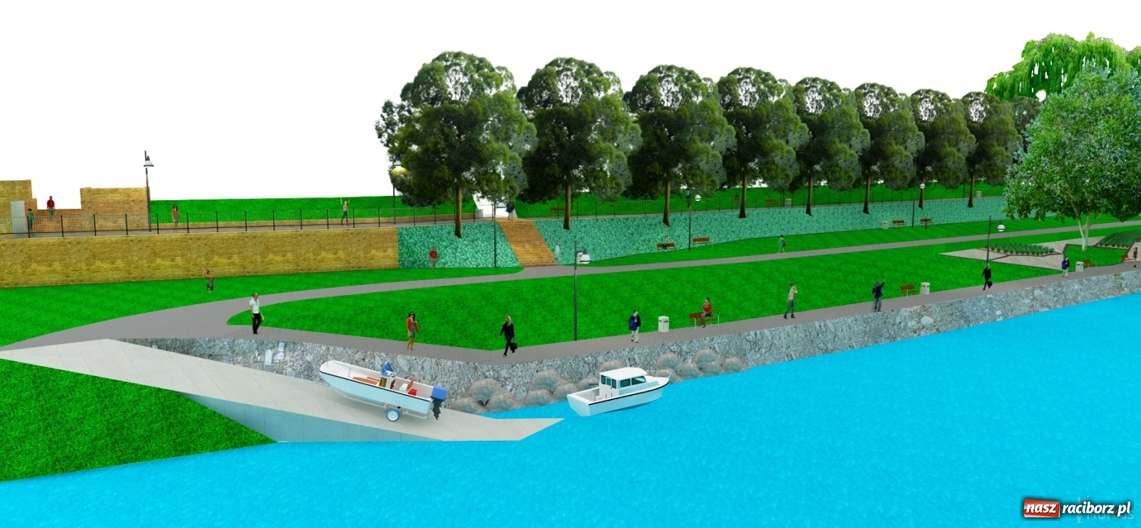 Zdjęcie w galerii na portalu naszraciborz.pl: Lewostronne bulwary zamiast placu Długosza  wiadomości z regionu