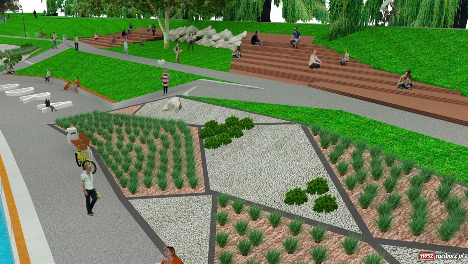 Zdjęcie w galerii na portalu naszraciborz.pl: Lewostronne bulwary zamiast placu Długosza  wiadomości z regionu