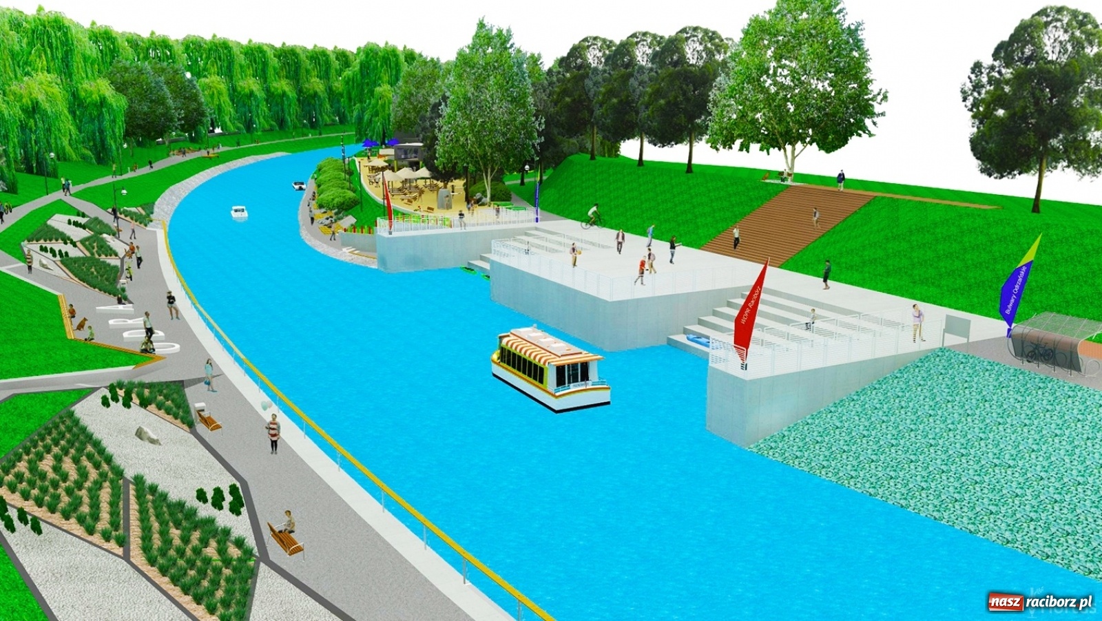 Zdjęcie w galerii na portalu naszraciborz.pl: Lewostronne bulwary zamiast placu Długosza  wiadomości z regionu