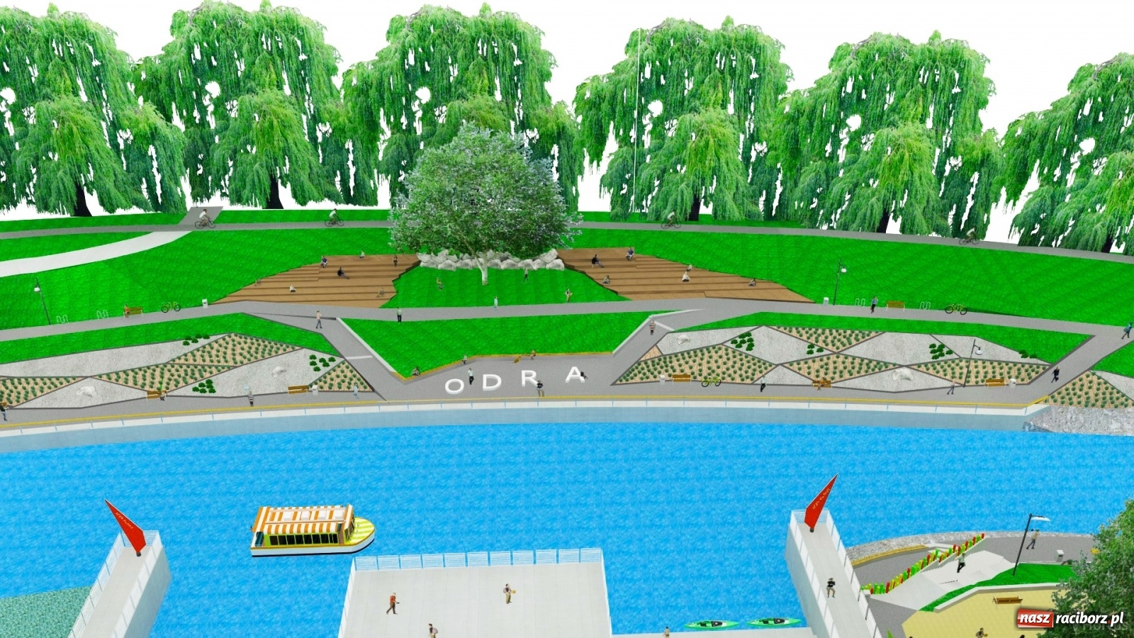 Zdjęcie w galerii na portalu naszraciborz.pl: Lewostronne bulwary zamiast placu Długosza  wiadomości z regionu