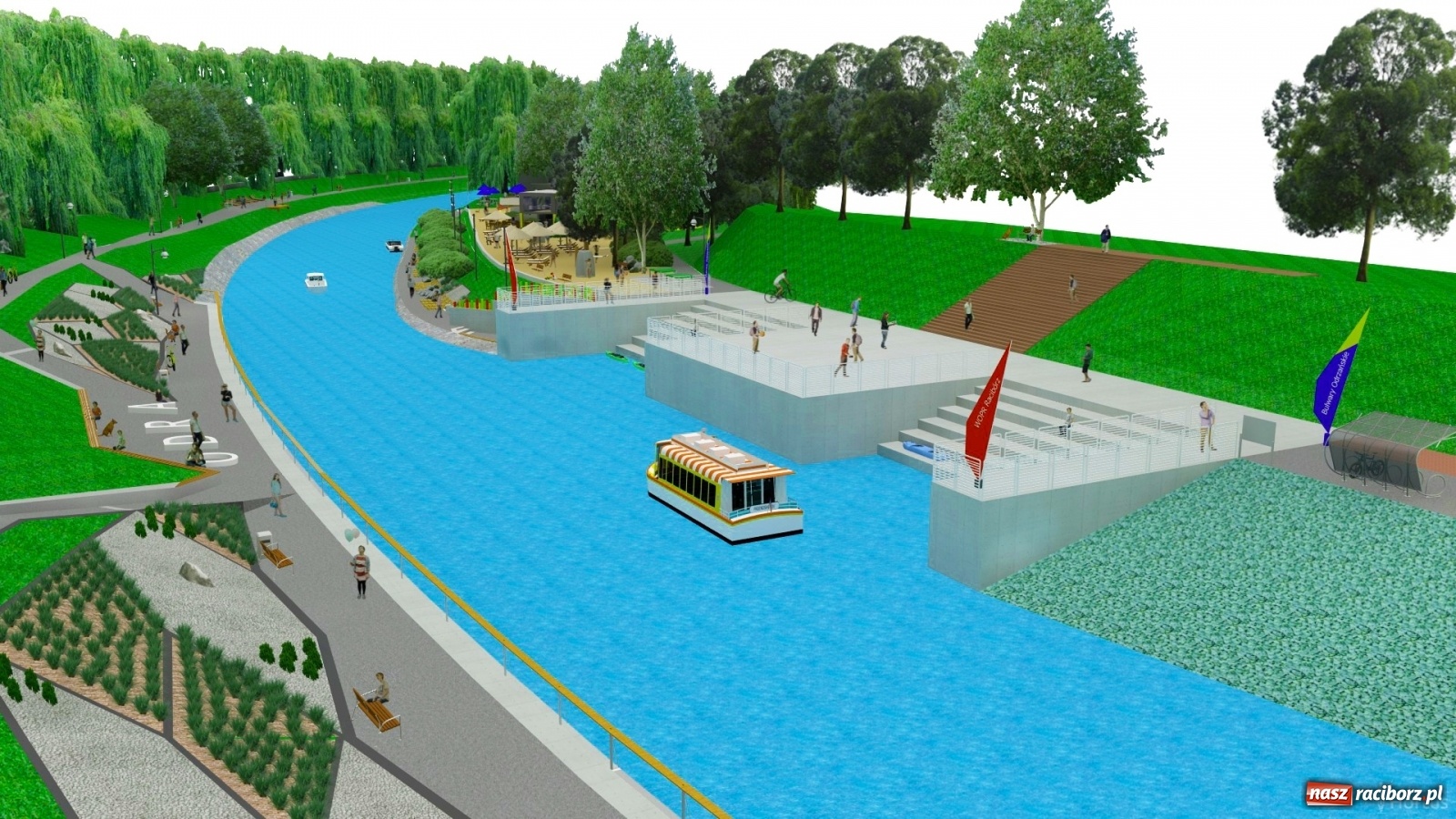 Zdjęcie w galerii na portalu naszraciborz.pl: Lewostronne bulwary zamiast placu Długosza  wiadomości z regionu