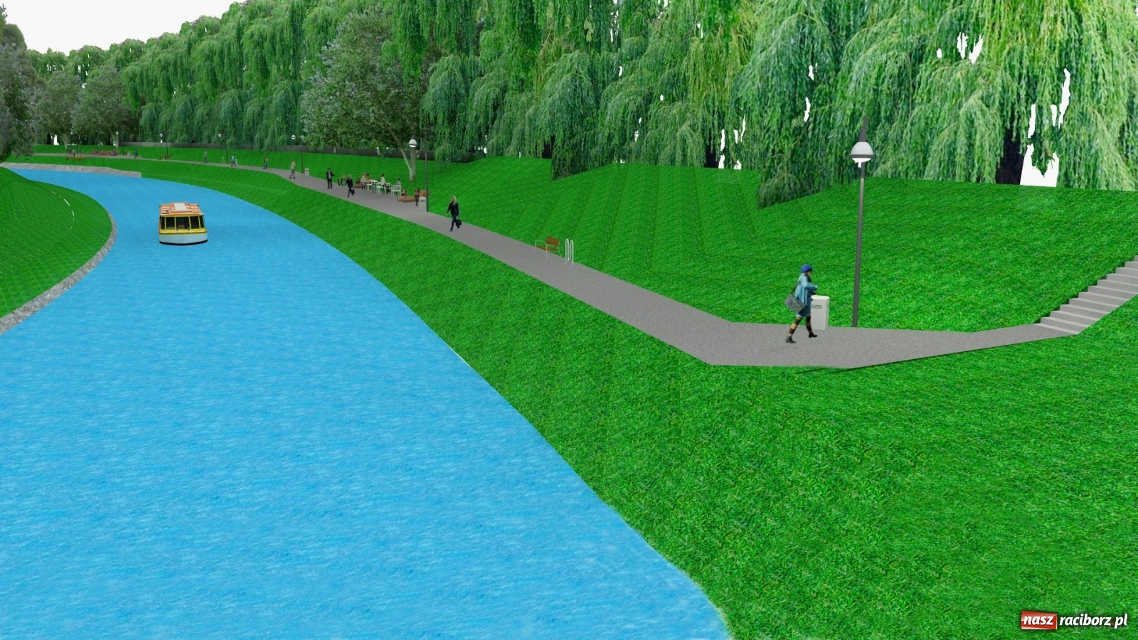 Zdjęcie w galerii na portalu naszraciborz.pl: Lewostronne bulwary zamiast placu Długosza  wiadomości z regionu