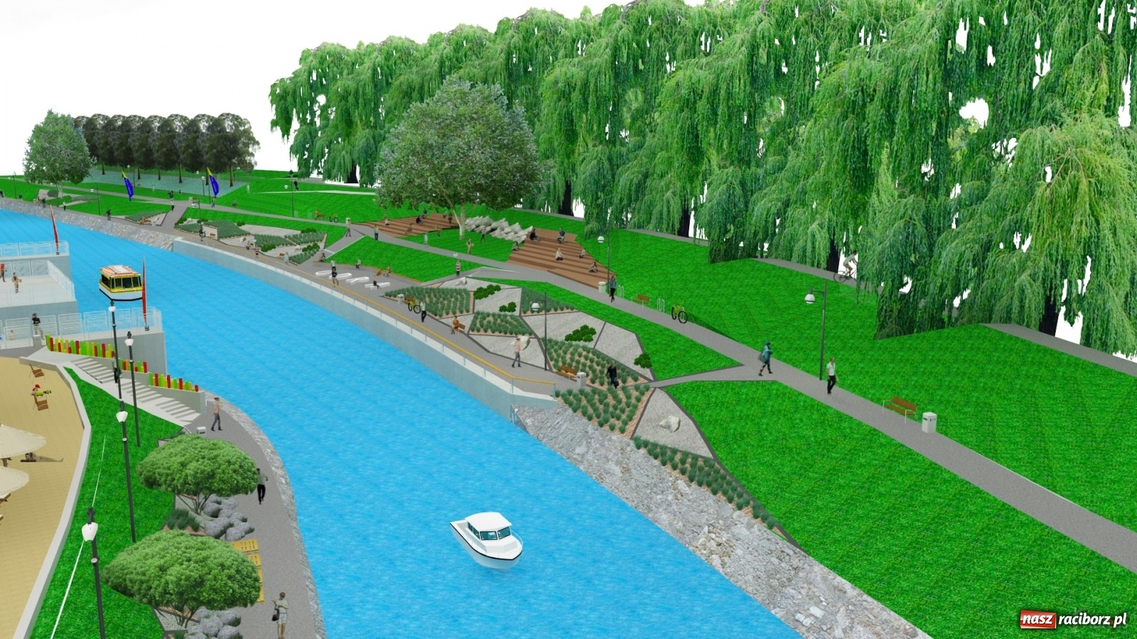 Zdjęcie w galerii na portalu naszraciborz.pl: Lewostronne bulwary zamiast placu Długosza  wiadomości z regionu