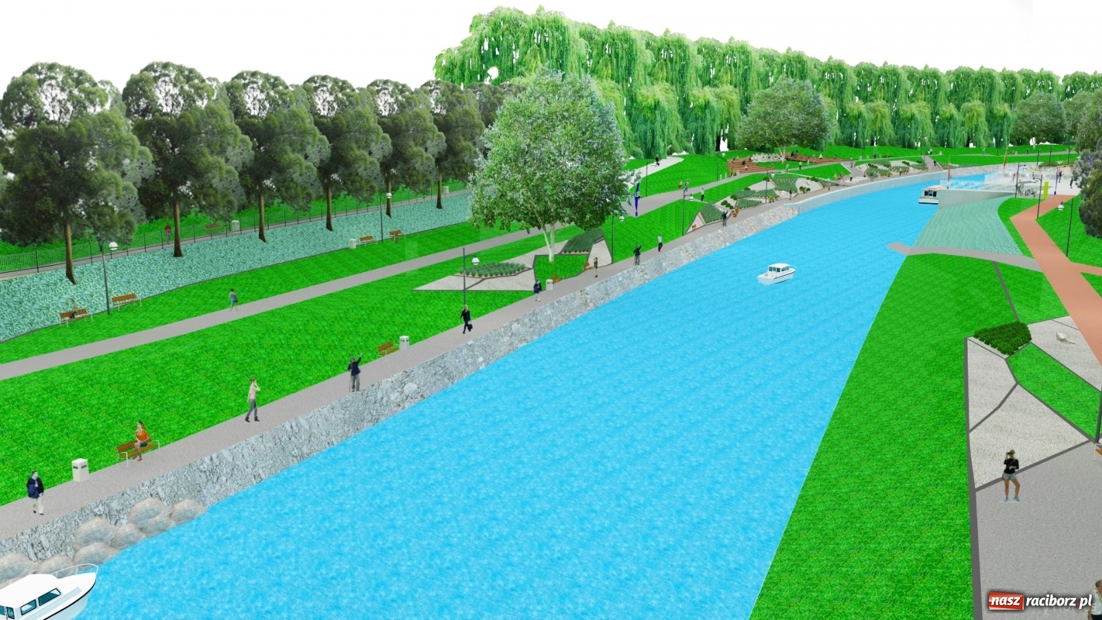 Zdjęcie w galerii na portalu naszraciborz.pl: Lewostronne bulwary zamiast placu Długosza  wiadomości z regionu