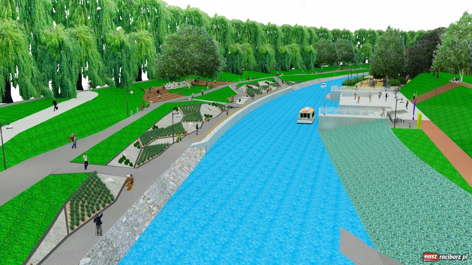 Zdjęcie w galerii na portalu naszraciborz.pl: Lewostronne bulwary zamiast placu Długosza  wiadomości z regionu