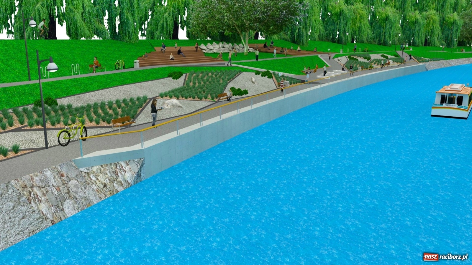 Zdjęcie w galerii na portalu naszraciborz.pl: Lewostronne bulwary zamiast placu Długosza  wiadomości z regionu