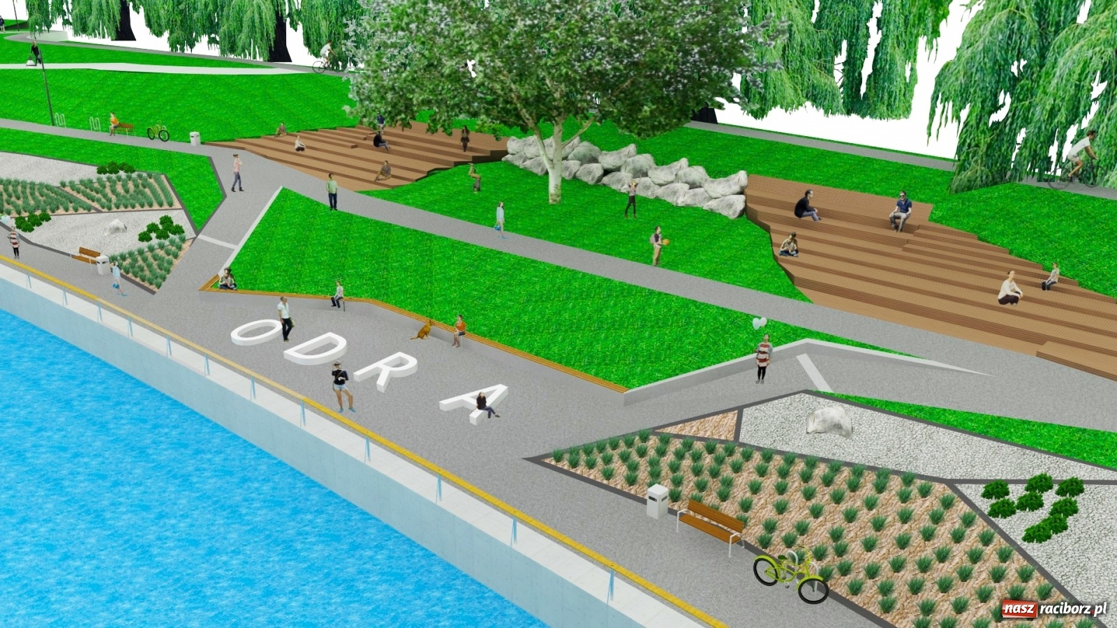 Zdjęcie w galerii na portalu naszraciborz.pl: Lewostronne bulwary zamiast placu Długosza  wiadomości z regionu