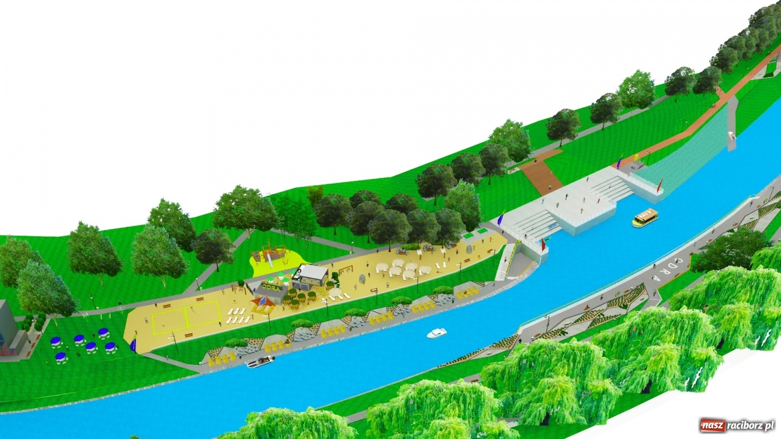 Zdjęcie w galerii na portalu naszraciborz.pl: Lewostronne bulwary zamiast placu Długosza  wiadomości z regionu