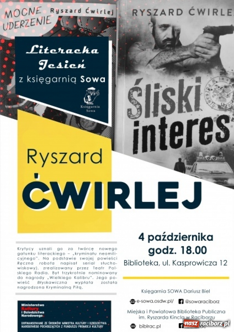 Zdjęcie w galerii na portalu naszraciborz.pl: Literacka jesień z Księgarnią SOWA w raciborskiej bibliotece wiadomości z regionu
