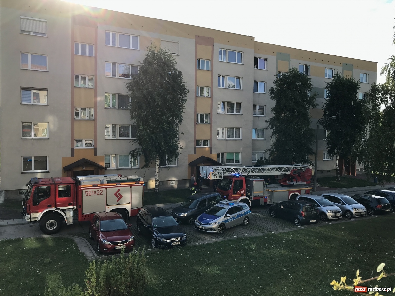 Zdjęcie w galerii na portalu naszraciborz.pl: Akcja strażaków na ul. Żorskiej [FOTO i WIDEO]  wiadomości z regionu