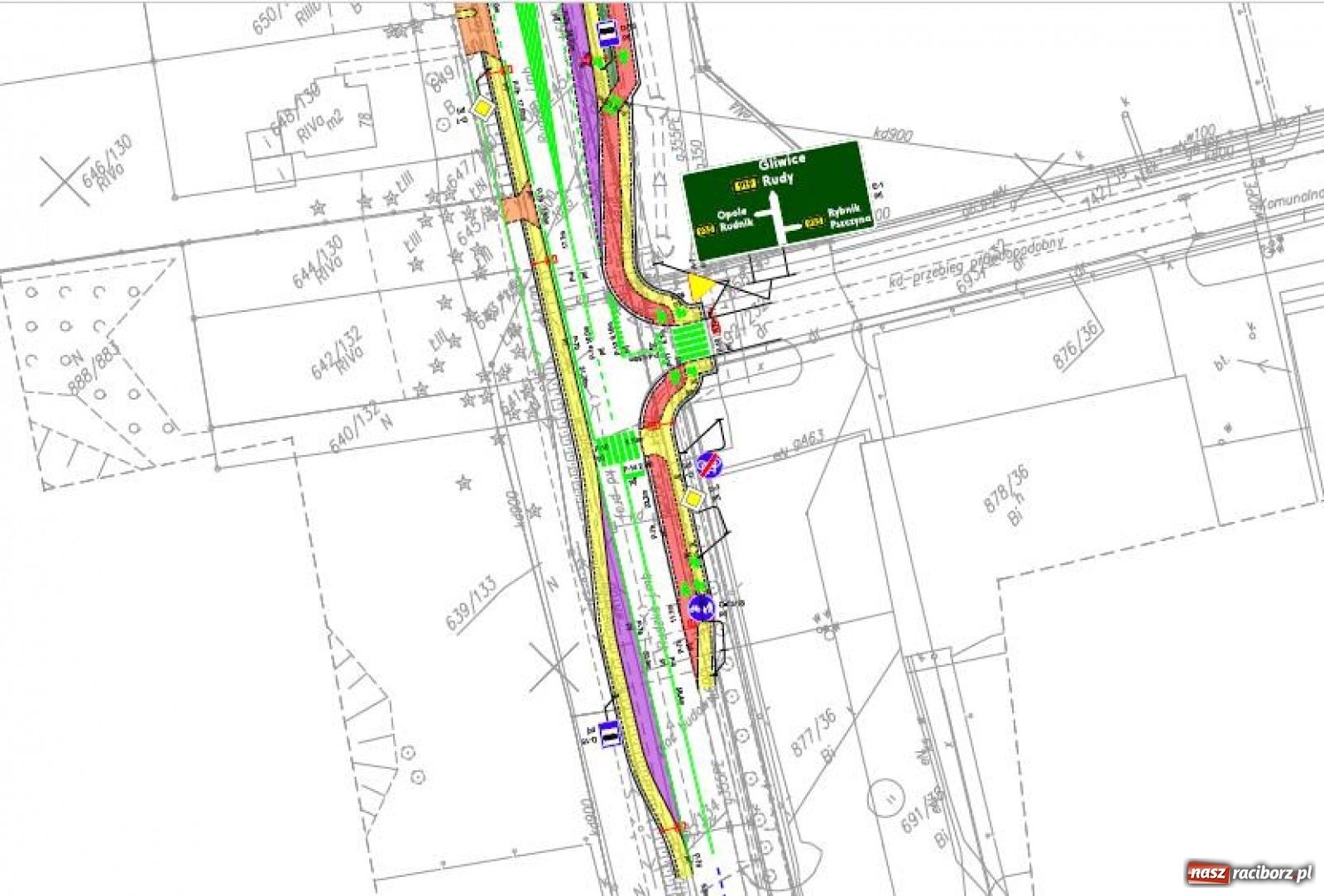 Zdjęcie w galerii na portalu naszraciborz.pl: Tak docelowo będzie wyglądał węzeł drogowy na Rudzkiej przed Ulgą wiadomości z regionu