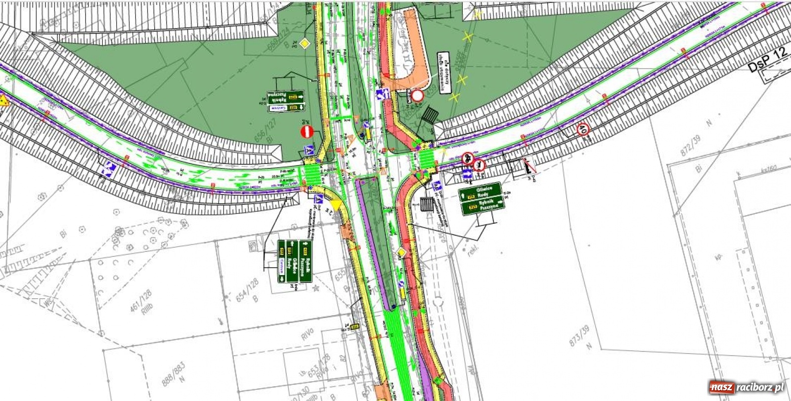 Zdjęcie w galerii na portalu naszraciborz.pl: Tak docelowo będzie wyglądał węzeł drogowy na Rudzkiej przed Ulgą wiadomości z regionu