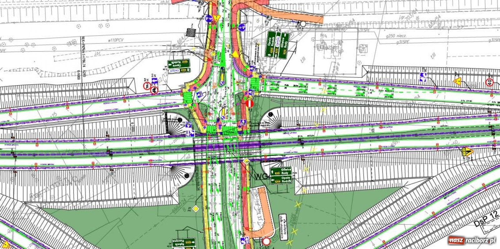 Zdjęcie w galerii na portalu naszraciborz.pl: Tak docelowo będzie wyglądał węzeł drogowy na Rudzkiej przed Ulgą wiadomości z regionu