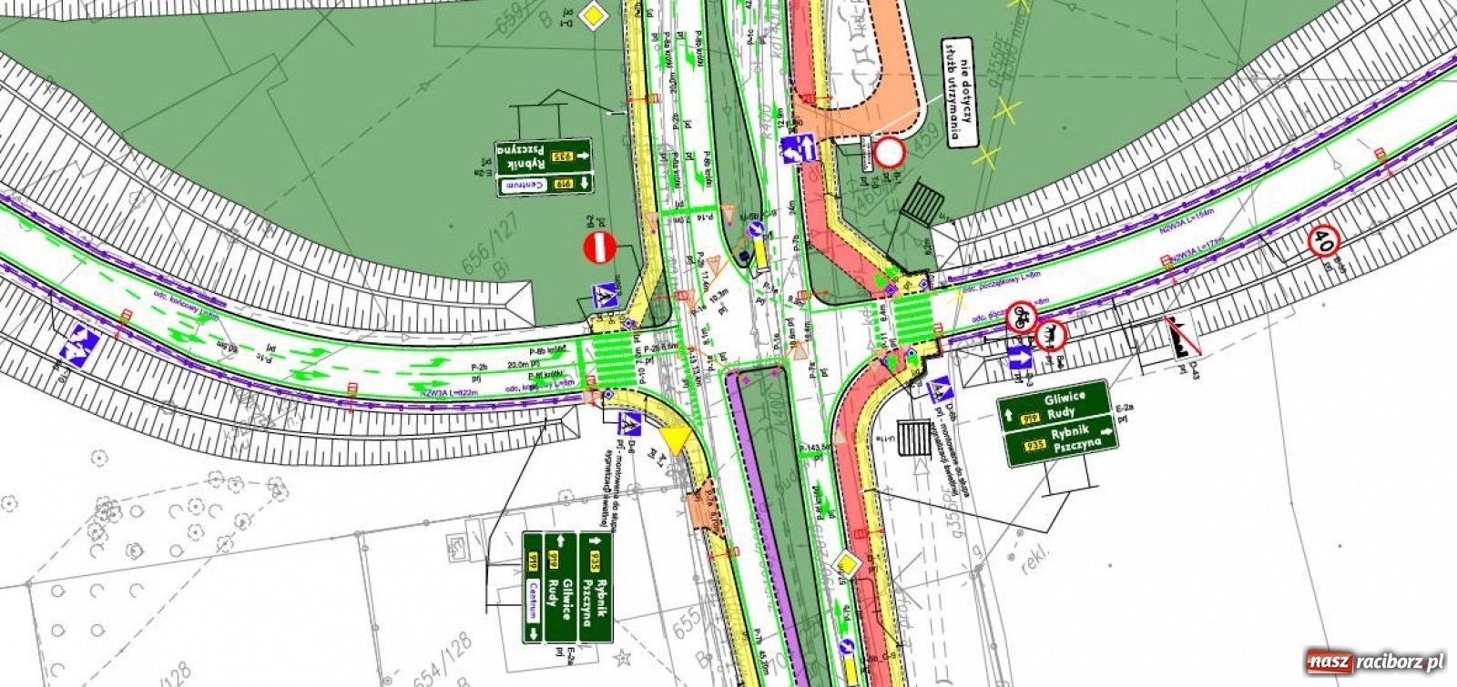 Zdjęcie w galerii na portalu naszraciborz.pl: Tak docelowo będzie wyglądał węzeł drogowy na Rudzkiej przed Ulgą wiadomości z regionu