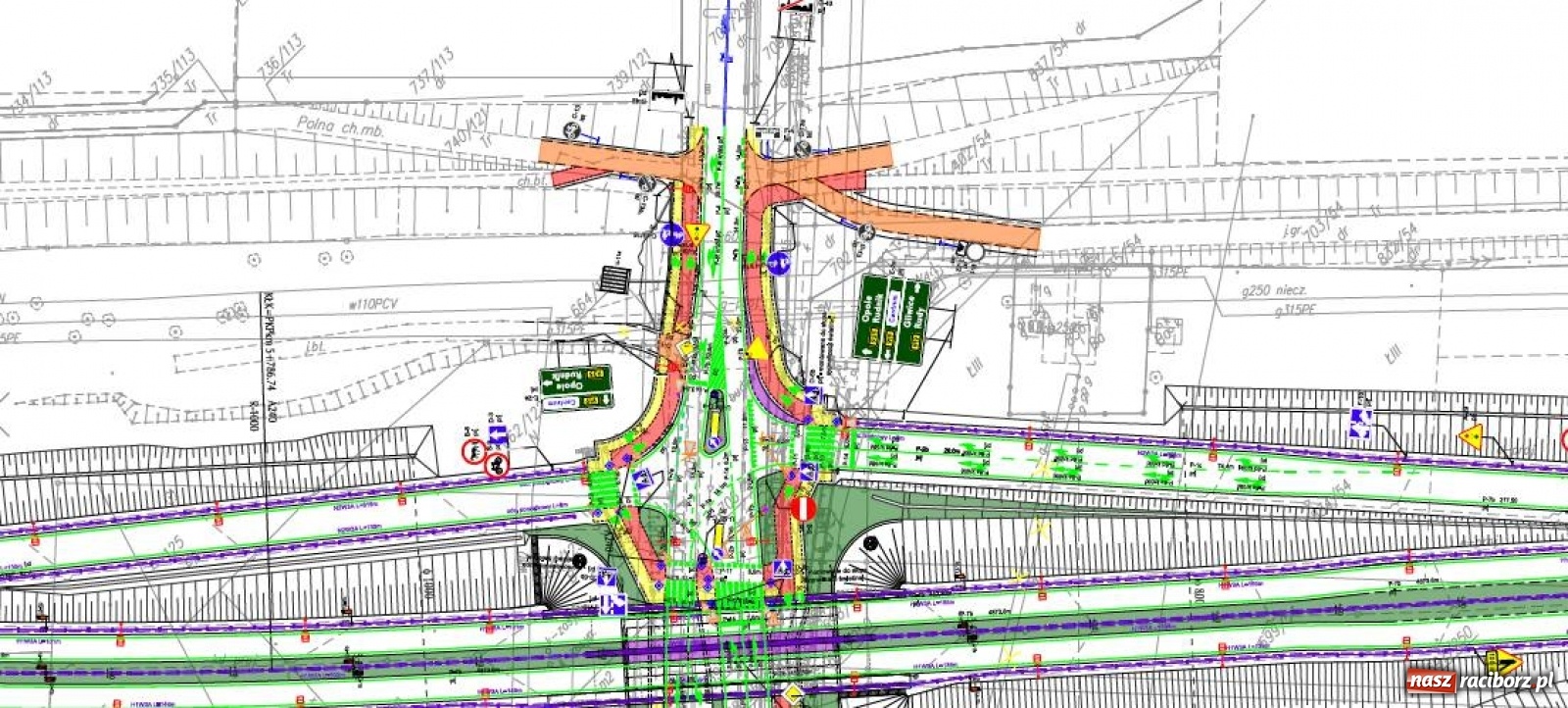 Zdjęcie w galerii na portalu naszraciborz.pl: Tak docelowo będzie wyglądał węzeł drogowy na Rudzkiej przed Ulgą wiadomości z regionu