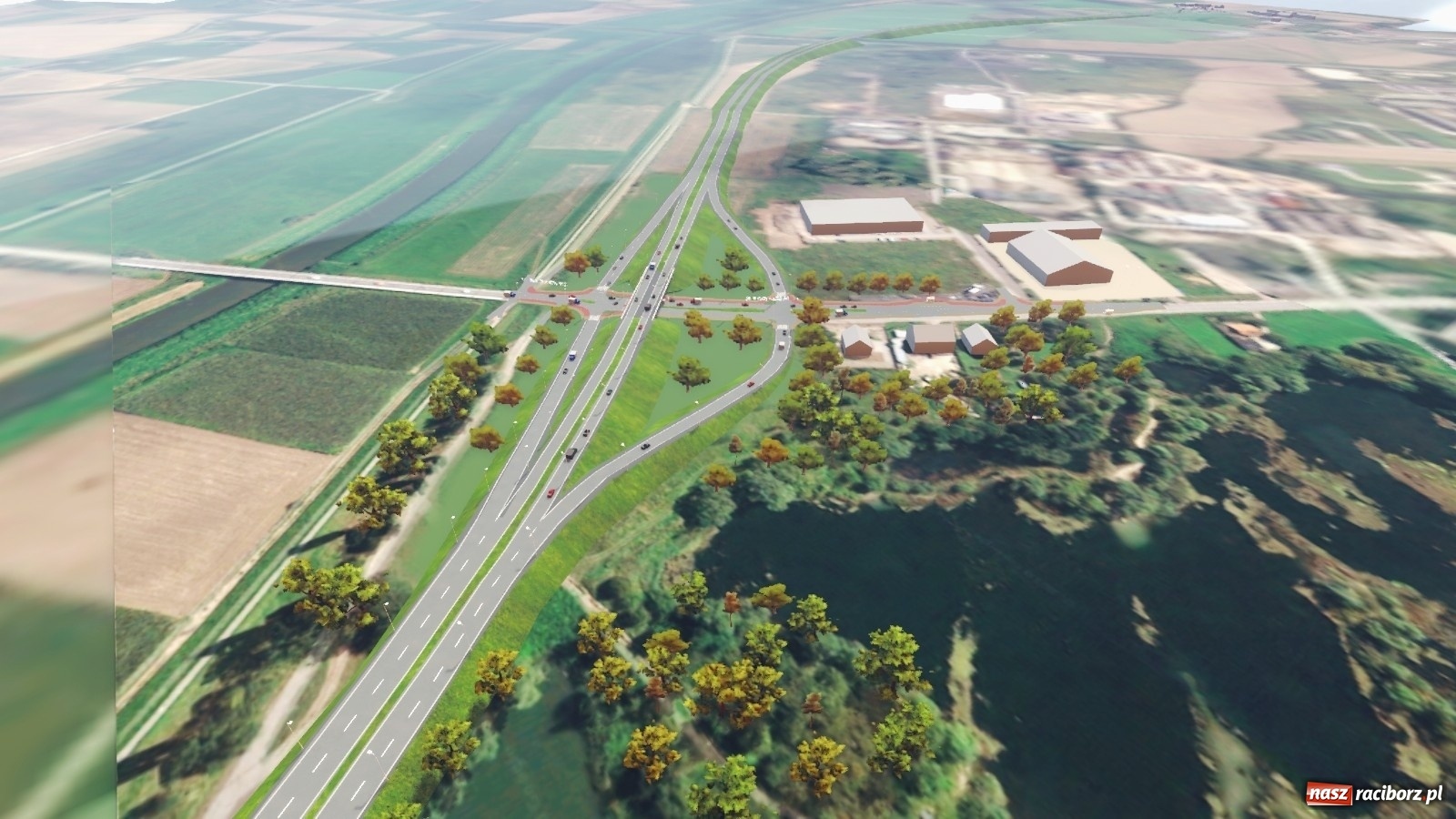 Zdjęcie w galerii na portalu naszraciborz.pl: Tak docelowo będzie wyglądał węzeł drogowy na Rudzkiej przed Ulgą wiadomości z regionu