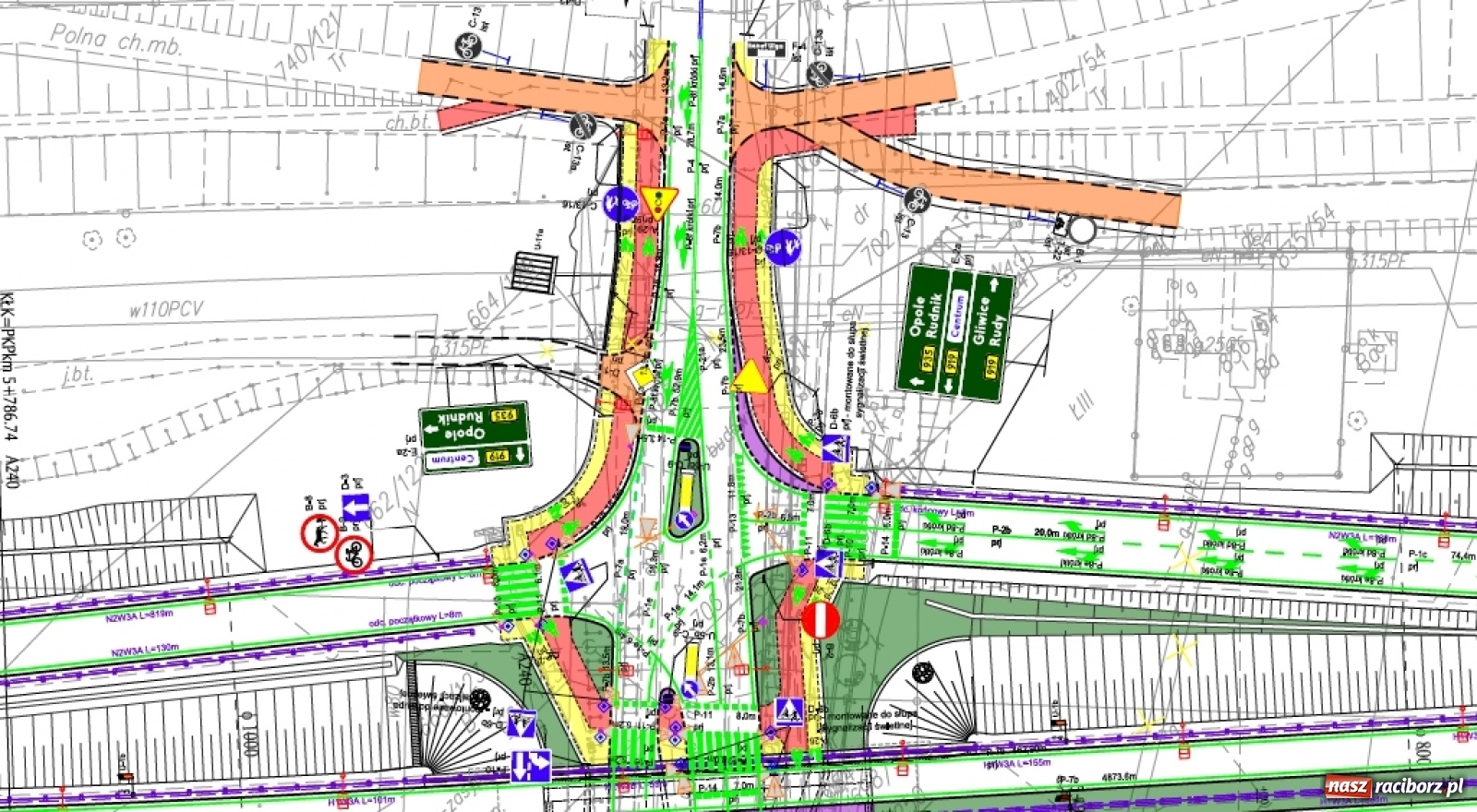 Zdjęcie w galerii na portalu naszraciborz.pl: Tak docelowo będzie wyglądał węzeł drogowy na Rudzkiej przed Ulgą wiadomości z regionu