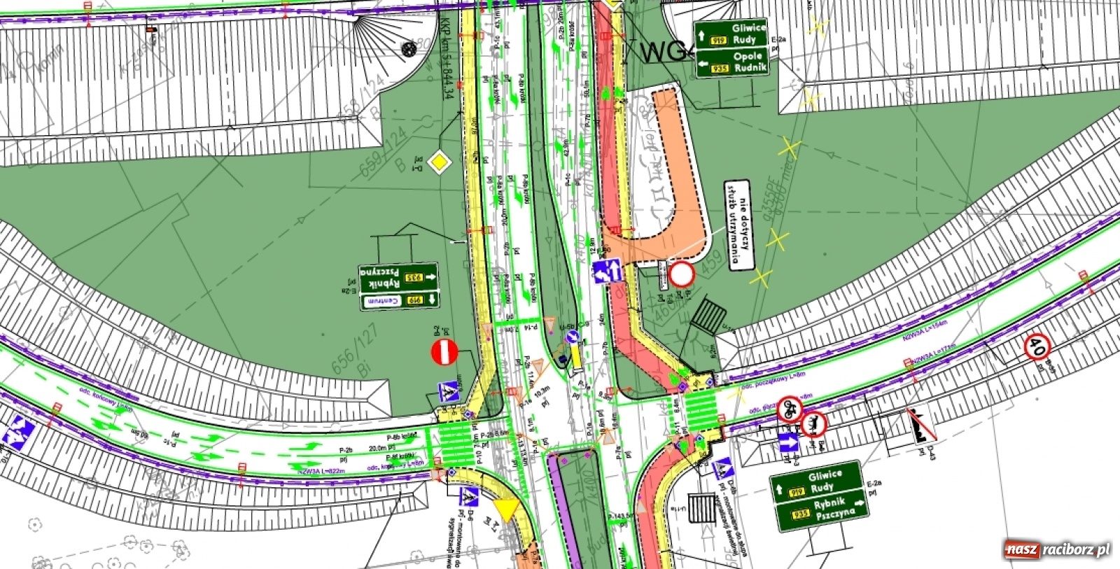 Zdjęcie w galerii na portalu naszraciborz.pl: Tak docelowo będzie wyglądał węzeł drogowy na Rudzkiej przed Ulgą wiadomości z regionu
