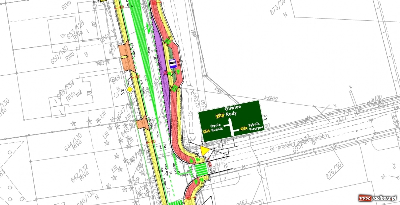 Zdjęcie w galerii na portalu naszraciborz.pl: Tak docelowo będzie wyglądał węzeł drogowy na Rudzkiej przed Ulgą wiadomości z regionu