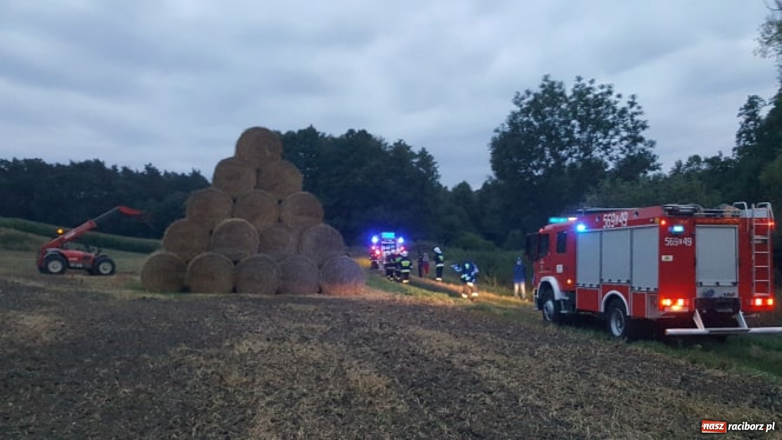 Zdjęcie w galerii na portalu naszraciborz.pl: Akcja straży i policji na Mariańskiej-Kopernika. Podpalenie na granicy Bolesławia i Tworkowa [FOTO] wiadomości z regionu
