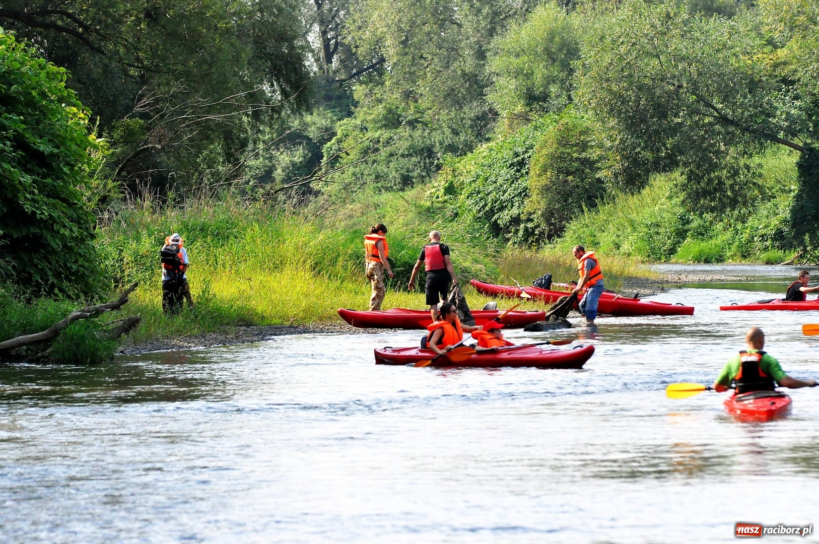 Zdjęcie w galerii na portalu naszraciborz.pl: Raciborskie sprzątanie Odry. W korycie znaleziono pocisk [FOTO i WIDEO]  wiadomości z regionu