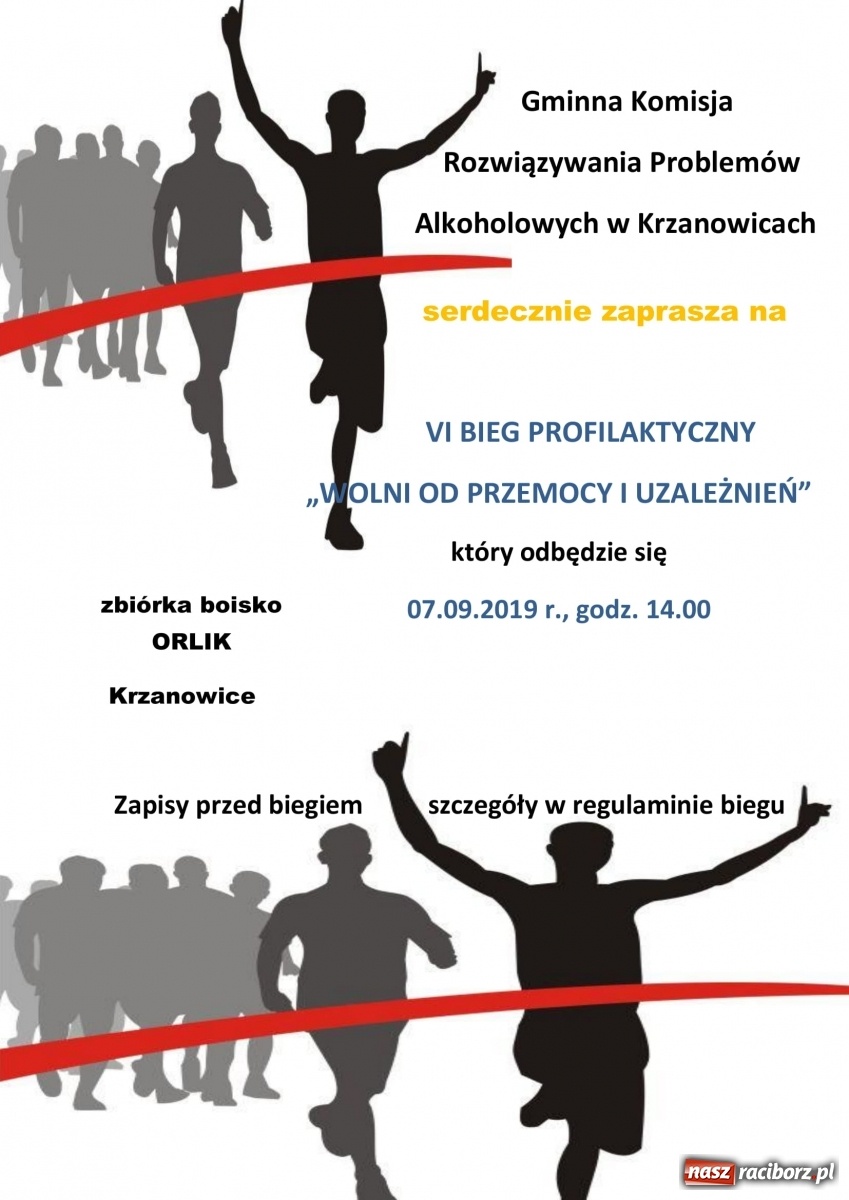 Zdjęcie w galerii na portalu naszraciborz.pl: Wolni od przemocy i uzależnień. Bieg profilaktyczny w Krzanowicach wiadomości z regionu