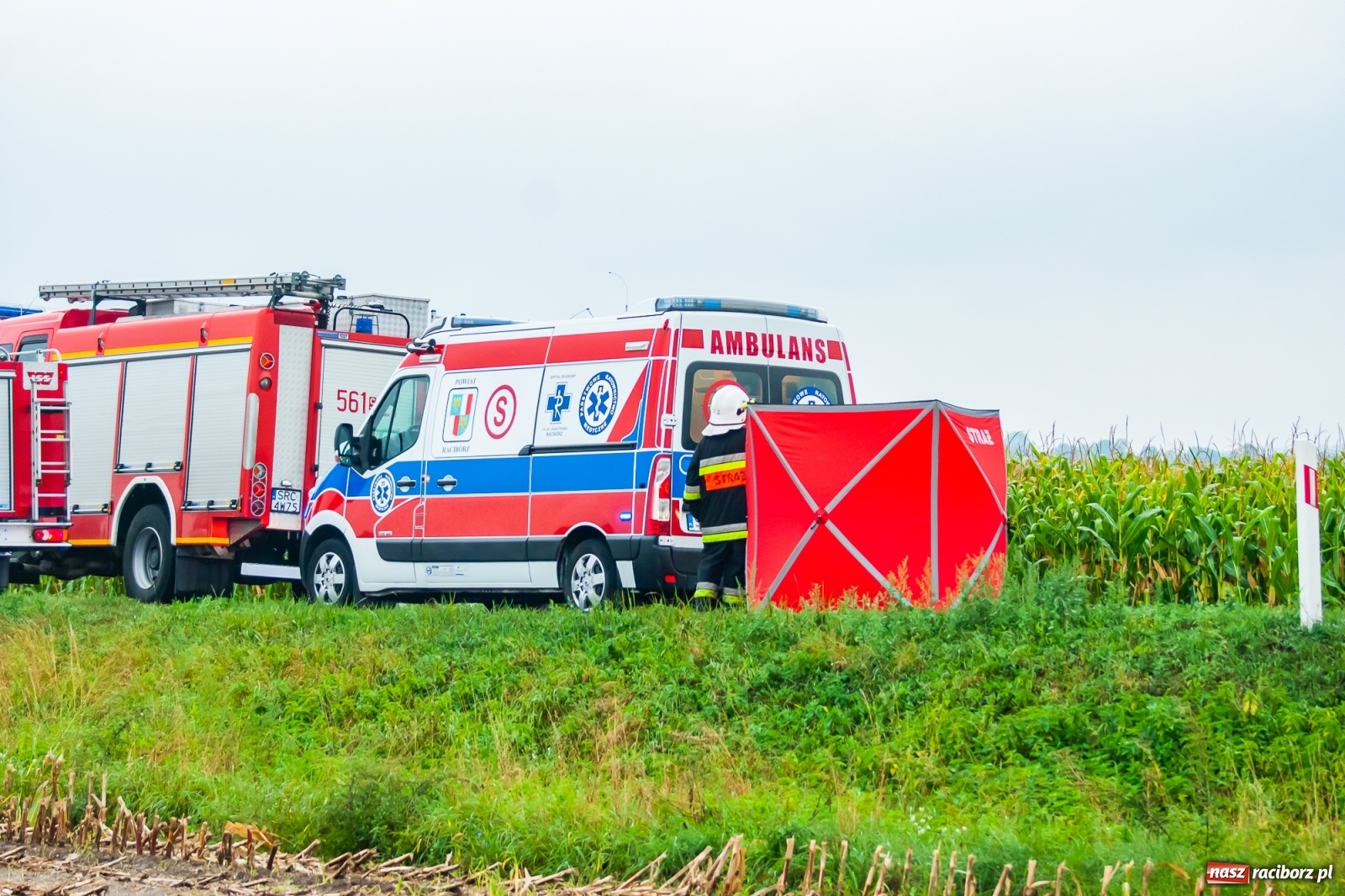 Zdjęcie w galerii na portalu naszraciborz.pl: Śmiertelny wypadek na DK 45. Zginęła 47-latka kierującą toyotą [FOTO] wiadomości z regionu