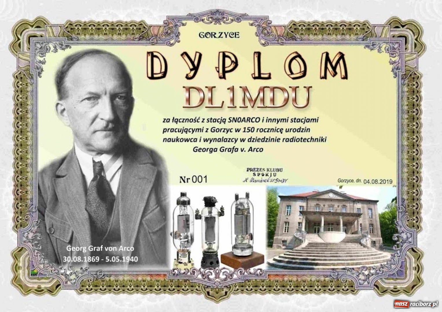 Zdjęcie w galerii na portalu naszraciborz.pl: Raciborscy krótkofalowcy uczcili pamięć grafa von Arco  wiadomości z regionu