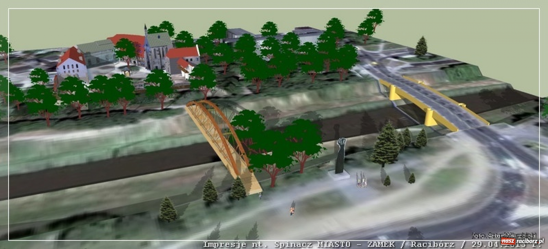 Zdjęcie w galerii na portalu naszraciborz.pl: Kładka dla rowerów przy Moście Zamkowym. Projekt upadł! [FOTO] wiadomości z regionu