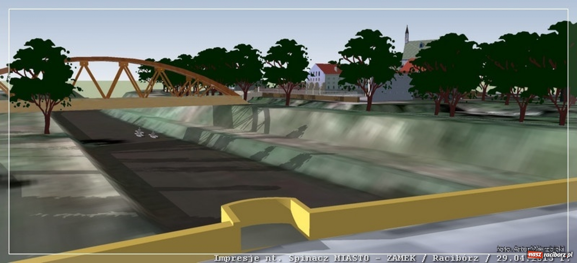 Zdjęcie w galerii na portalu naszraciborz.pl: Kładka dla rowerów przy Moście Zamkowym. Projekt upadł! [FOTO] wiadomości z regionu