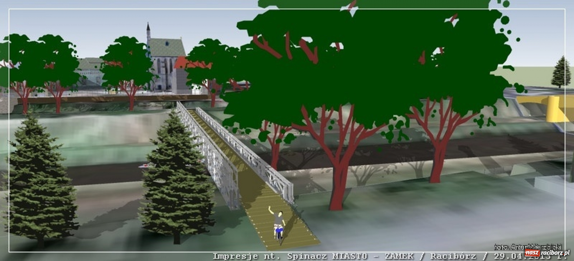 Zdjęcie w galerii na portalu naszraciborz.pl: Kładka dla rowerów przy Moście Zamkowym. Projekt upadł! [FOTO] wiadomości z regionu