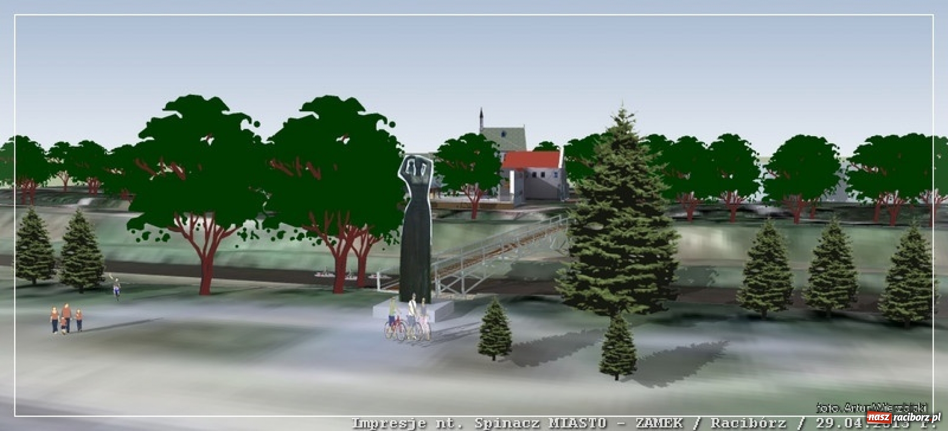 Zdjęcie w galerii na portalu naszraciborz.pl: Kładka dla rowerów przy Moście Zamkowym. Projekt upadł! [FOTO] wiadomości z regionu