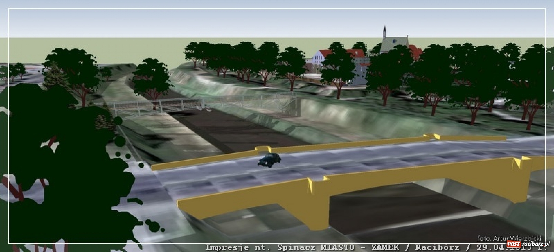 Zdjęcie w galerii na portalu naszraciborz.pl: Kładka dla rowerów przy Moście Zamkowym. Projekt upadł! [FOTO] wiadomości z regionu